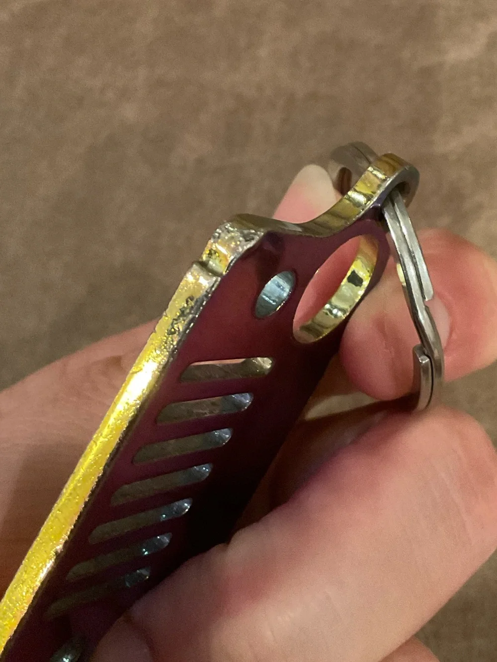 Iridescent Jeep Metal Keychain